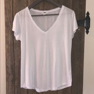 Paige Brand Plain White V-Neck Tee